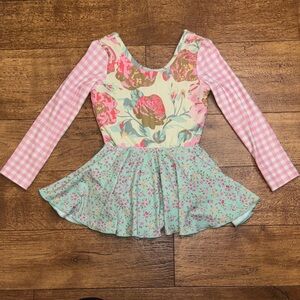 Cheeky Plum 18-24mo Baby Girls Gymnastics Dance Skirted Farrah Leotard Floral